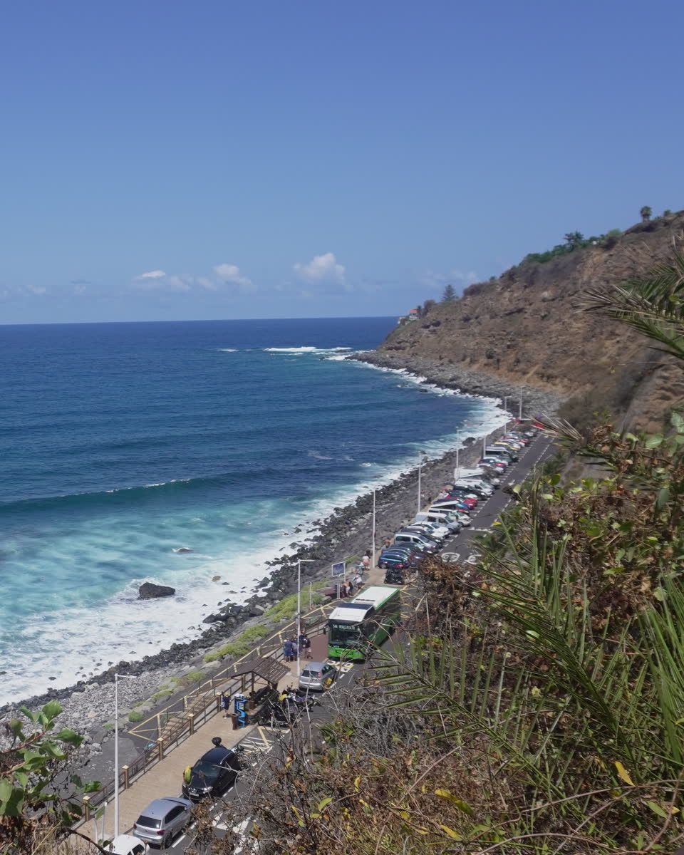 Atlantic waves along the volcanic north coast of Tenerife